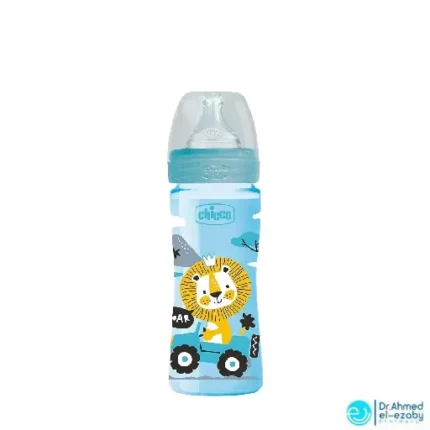 Chicco Baby Bottle Medium Flow, Blue - 250 Ml - Image 2