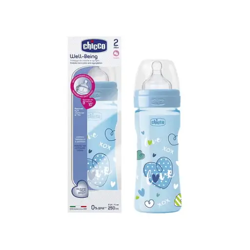 Chicco Bottle 250 ml Silicone Pop Friends 86092 + 2 Months