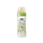 Chicco plastic bottle 330 ml, rubber 4m