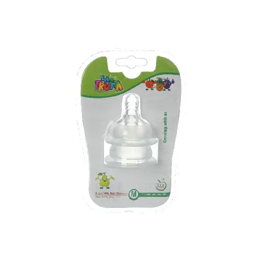 La Frutta Set Of 2 Wide Neck Silicon Teat - Meduim