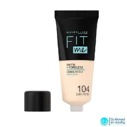 Maybelline New York Fit Me Matte + Poreless 104 soft Ivory - Image 2