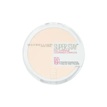 Maybelline New York Super Stay Full Coverage Powder Foundation Makeup, 110 Porcelain, 0.21 Oz