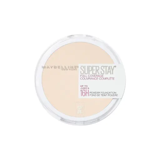 Maybelline New York Super Stay Full Coverage Powder Foundation Makeup, 112 Natural Ivory, 0.18 Oz