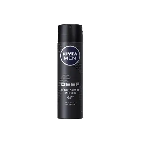 NIVEA Deep Black Carbon Dark Wood Spray for Men (150ml)