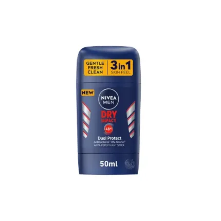 NIVEA MEN Antiperspirant Stick for Men, 48h Protection, Dry Impact, 50ml
