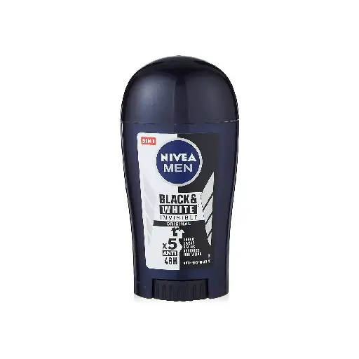 NIVEA MEN Antiperspirant Stick for Men, Black & White Invisible Original, 40ml (2) NIVEA MEN Antiperspirant Stick for Men, Black & White Invisible Original, 40ml