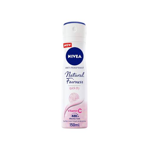 NIVEA Antiperspirant Spray for Women, Natural Fairness, 150ml