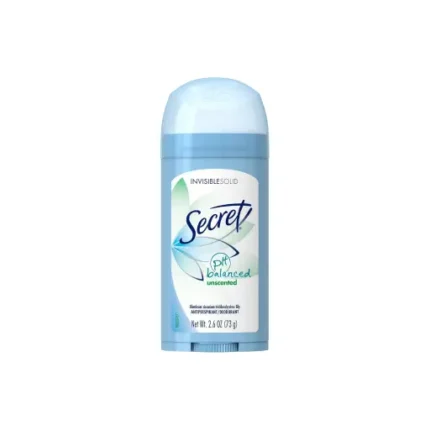 Secret Original Unscented Women's Invisible Solid pH Balanced Antiperspirant and Deodorant, 2.6 Ounce