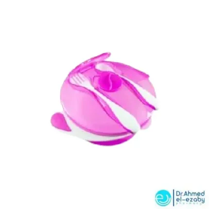 True 2022040 Feeding bowl with fork & spoon color pink - Image 4