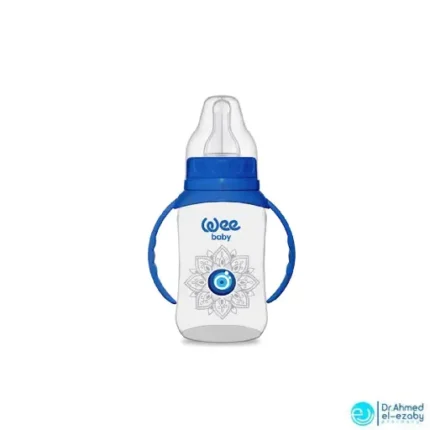 Wee Baby 260 Printed Feeding Bottle with Handle, 150 ml - Blue - Image 2