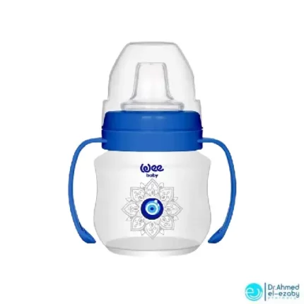 Wee Baby 262 Printed Baby Cup with Handle, 125 ml - Blue - Image 2