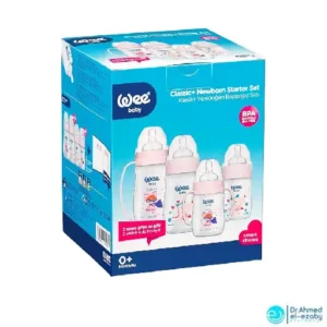 Wee Baby 282 Baby Feeding Bottles Set  4 Pieces - Pink