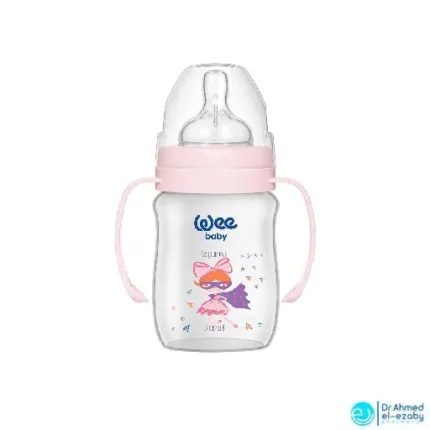 Wee Baby 282 Baby Feeding Bottles Set, 4 Pieces - Pink - Image 3