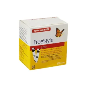 Abbott Freestyle lite blood Glucose Test Strips - 50 Pieces