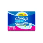 Always Cool & Dry, No Heat Feel, Maxi Thick, Long Sanitary Pads With Wings, 50 Pad Count