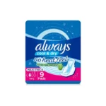 Always Cool & Dry, No Heat Feel, Maxi Thick, Long Sanitary Pads With Wings, 9 Pad Count