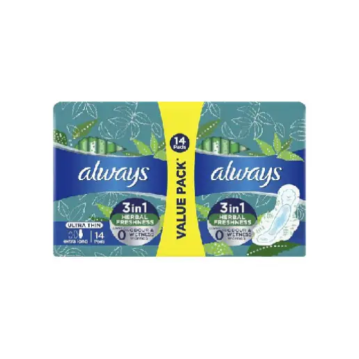 Always Ultra Delight, Extra Long Sanitary Pads, 14 Pieces