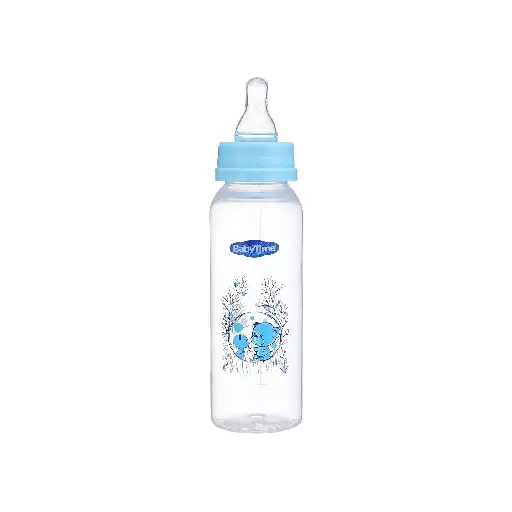 Baby Time Baby Accessories BT065 PP Classic Feeding Bottle 250 cc Silicone Nipple blue bear 1.0 Piece