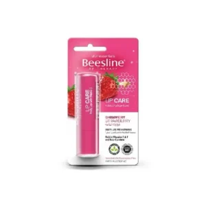 Beesline lip care shimmery strawberry - 4 gm