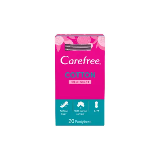 Carefree Normal with Cotton Extract Panty Liners, Pack of 20