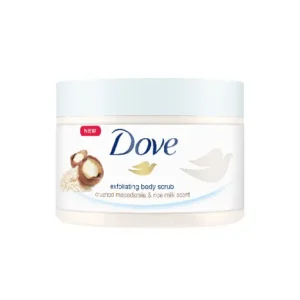 Dove Body Scrub with Crushed Macadamia and Rice Milk,225ml