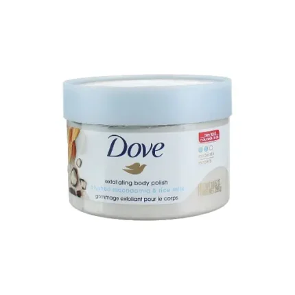 Dove Exfoliating Body Polish Crushed Macadamia & Rice Milk, 10.5 Ounce