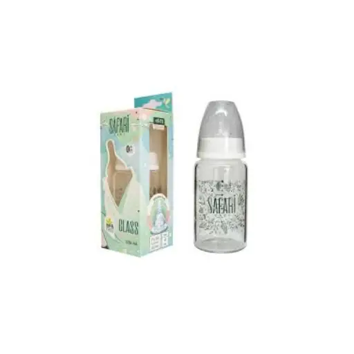 Glass bottle for babies 0+ months 120 ml from Safari