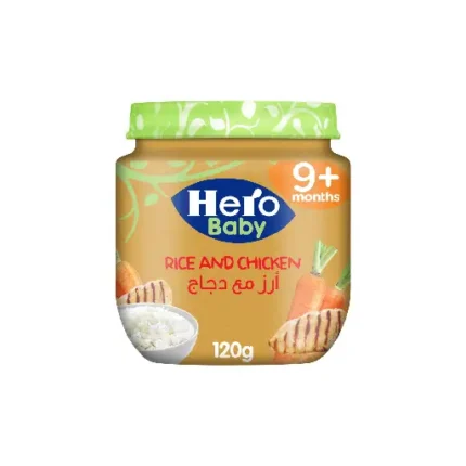 Hero baby rice and chicken jar, 120 gm