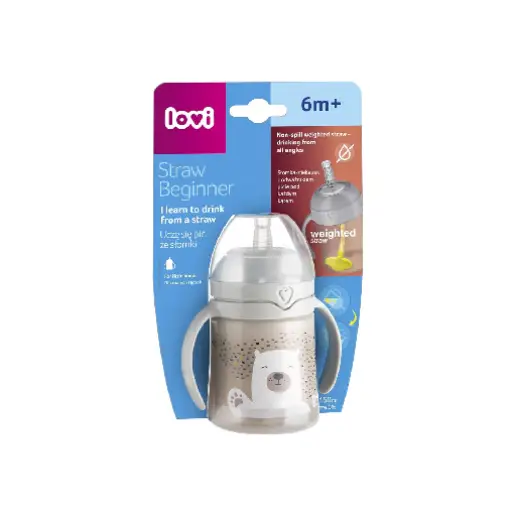 LOVI 35_360 the first cup with a Weighted straw 150ml Straw Beginner Buddy Bear
