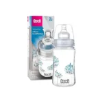 LOVI Anti-Colic Baby Feeding Bottle with Dynamic Teat| 3m+ | 240 ml | Super Air Vent System| Medically Tested |Trends Botanic
