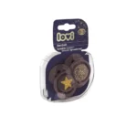 LOVI Silicone Dynamic Soother (0-3m, 2 Pieces, Stardust Violet)