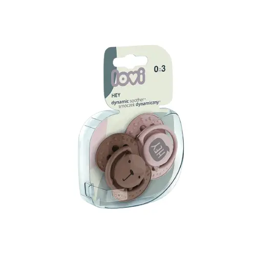 LOVI Silicone Dynamic Soother 0-3m 2 pcs Hey girl