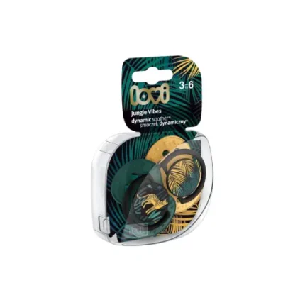 LOVI Silicone Dynamic Soother 3-6m 2 pcs Jungle Vibes Boy
