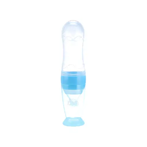 La Frutta 22065 Silicone Feeding Bottle, 90 Ml - Blue