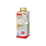 NUK Nature Sense Glass Baby Bottle With Silicone Teat, 0 To 6 Months- 120 Ml