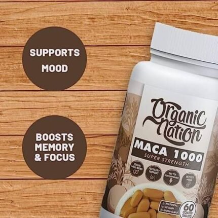 Organic Nation | Maca Tablets | Natural | Vegan | Non-GMO | Mood Enhancer | Sportsmen and Health Professionals | 60 Coated Tablets - Image 2