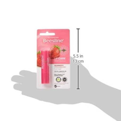 Beesline lip care shimmery strawberry 4 gm drahmedelezaby