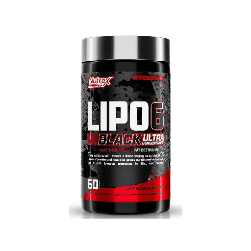 Nutrex Research Lipo-6 Black Ultra Concentrate _ Thermogenic Energizing Fat Burner Supplement, Increase Weight Loss, Energy & Intense Focus _Capsule, 60Count
