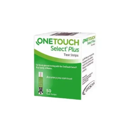 One Touch Select Plus Blood Glucose Strips, 50 Strips