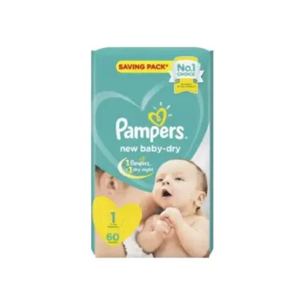 Pampers baby dry new born size 1 - 60 diapers