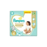 Pampers premium extra care diapers, size 4, with lotion with aloe vera, 58 baby diapers