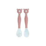 Safari Baby Flexible Fork and Spoon Set blue&Pink