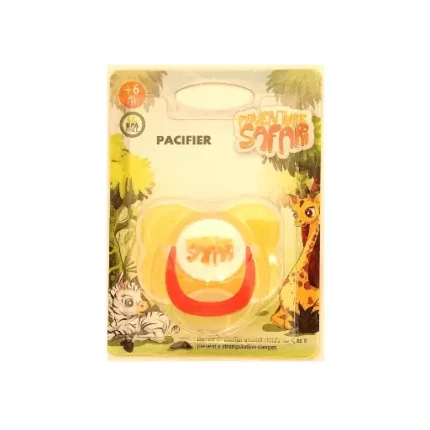 Safari Baby Pacifier (6 m, Yellow)