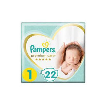 Pampers Premium Care, 2 to 5 kg, Size 1, 22 Pieces - Image 1