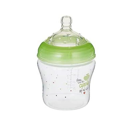 Nuby Little Moments Softflex Baby Bottle With Slow Flow Silicon Nipple For Infants,Triple And Anti Colic System, 180 Ml, Green - Image 1