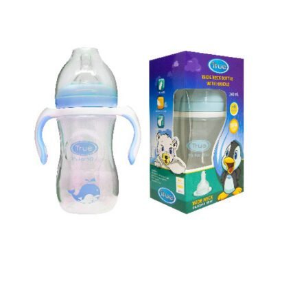 True wide neck bottle with handle 180 ml - Image 1