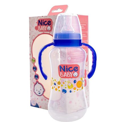 Nice Baby Feeding Bottle With Hand 280ml Blue - Image 1