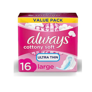 always Cotton Soft Ultra Thin Long Sanitary Pads with Wings-16 Pads