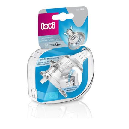 ⁦LOVI Dynamic Feeding Teat Medium 2 pcs +6M⁩ - الصورة ⁦1⁩