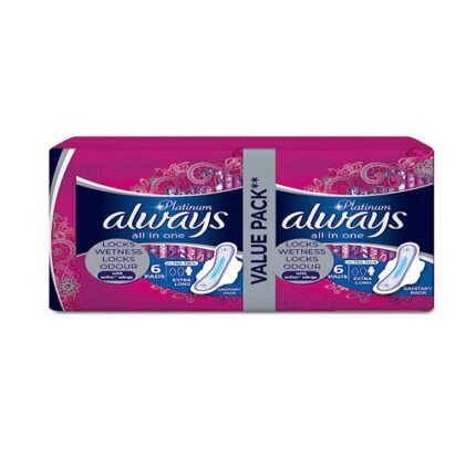 always Platinum Ultra Thin Extra Long Sanitary Pads with Wings - 12 Pieces - Image 1